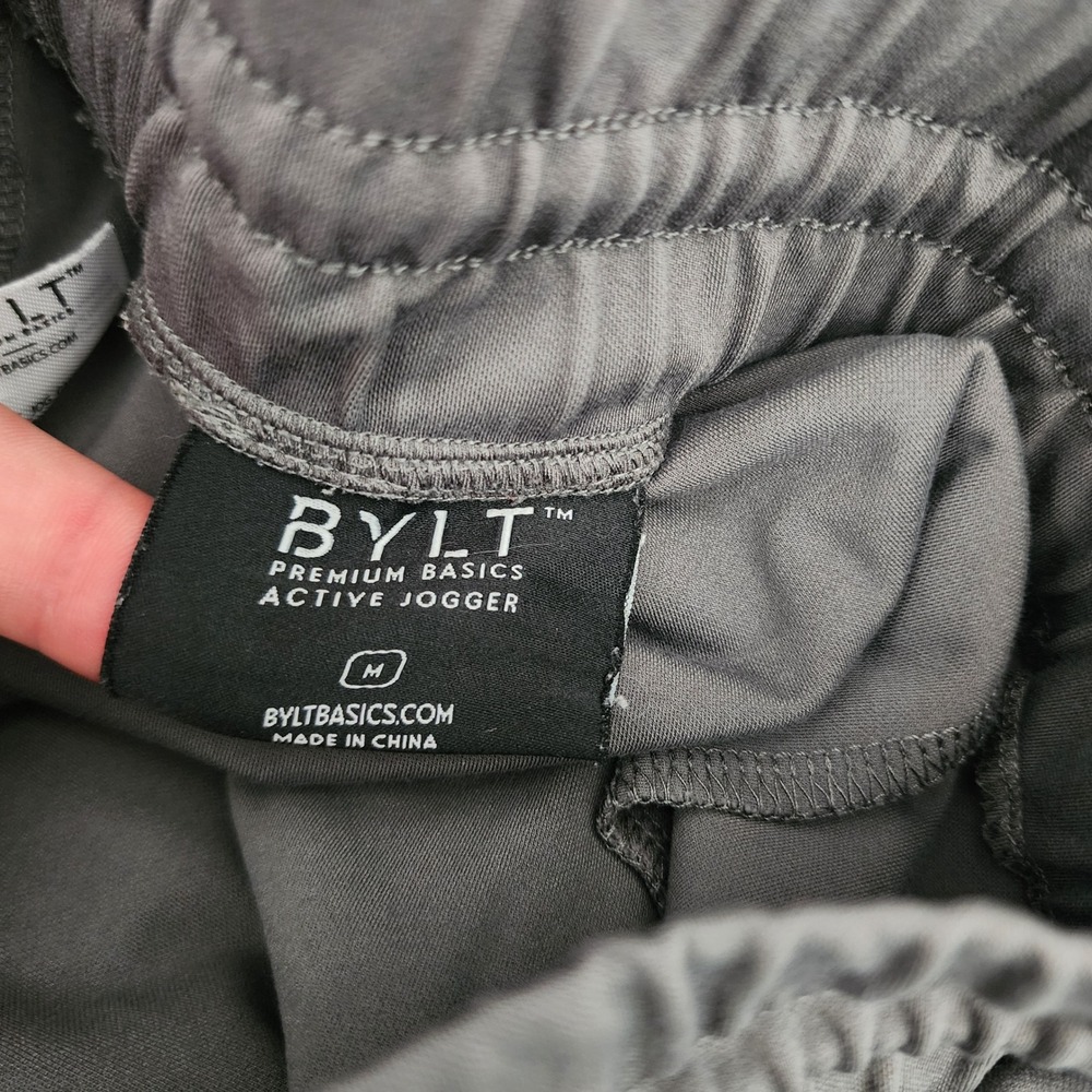 BYLT Active Jogger Mens Medium Gray Excellent Tapered Stretch Performance Pants - Picture 2 of 9